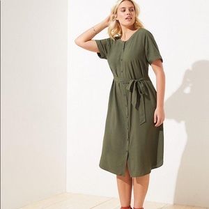LOFT plus shirt dress BNWT